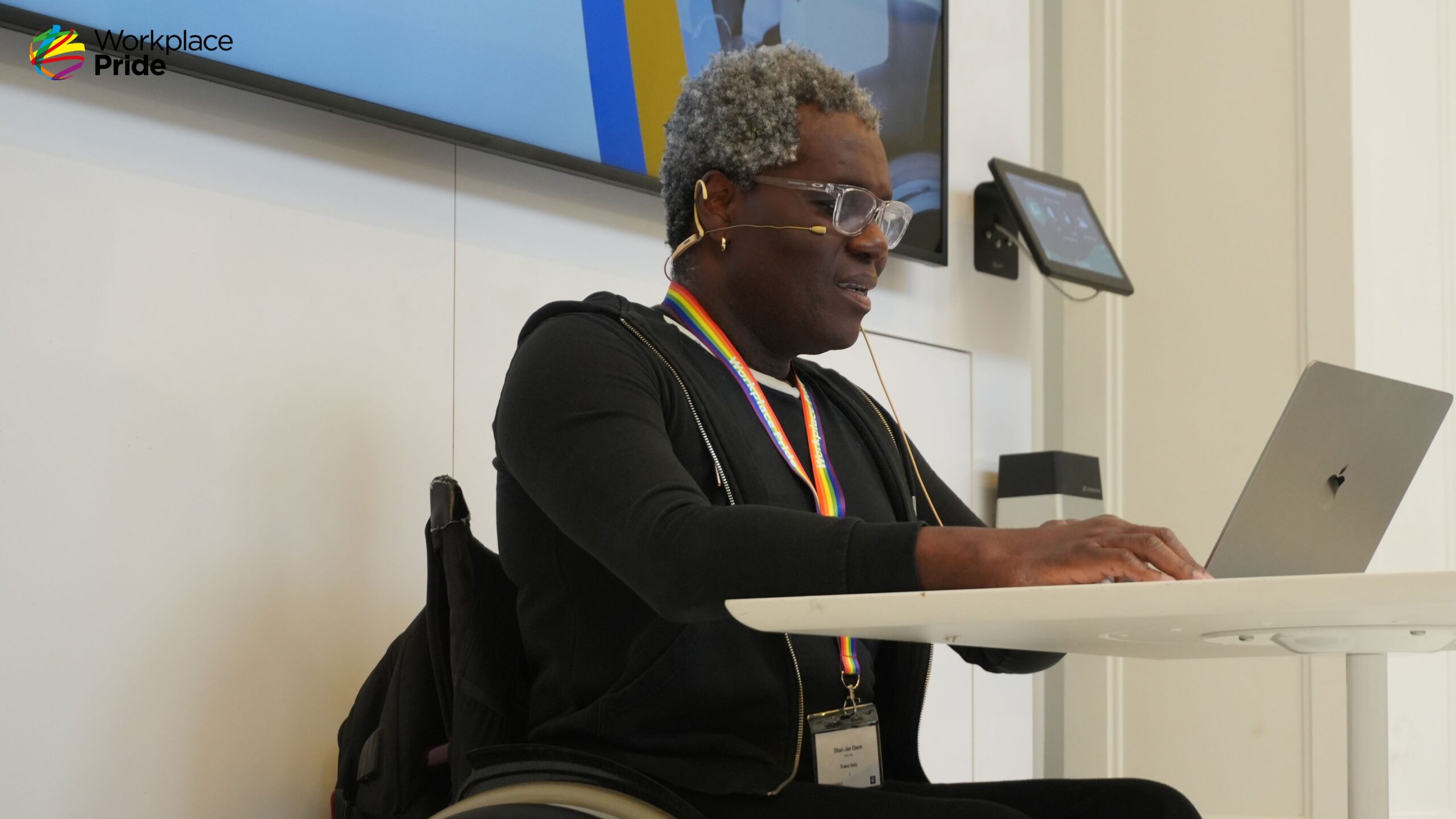 “Shari Jae Ebere sharing insights on representation, visibility, and resilient change.”